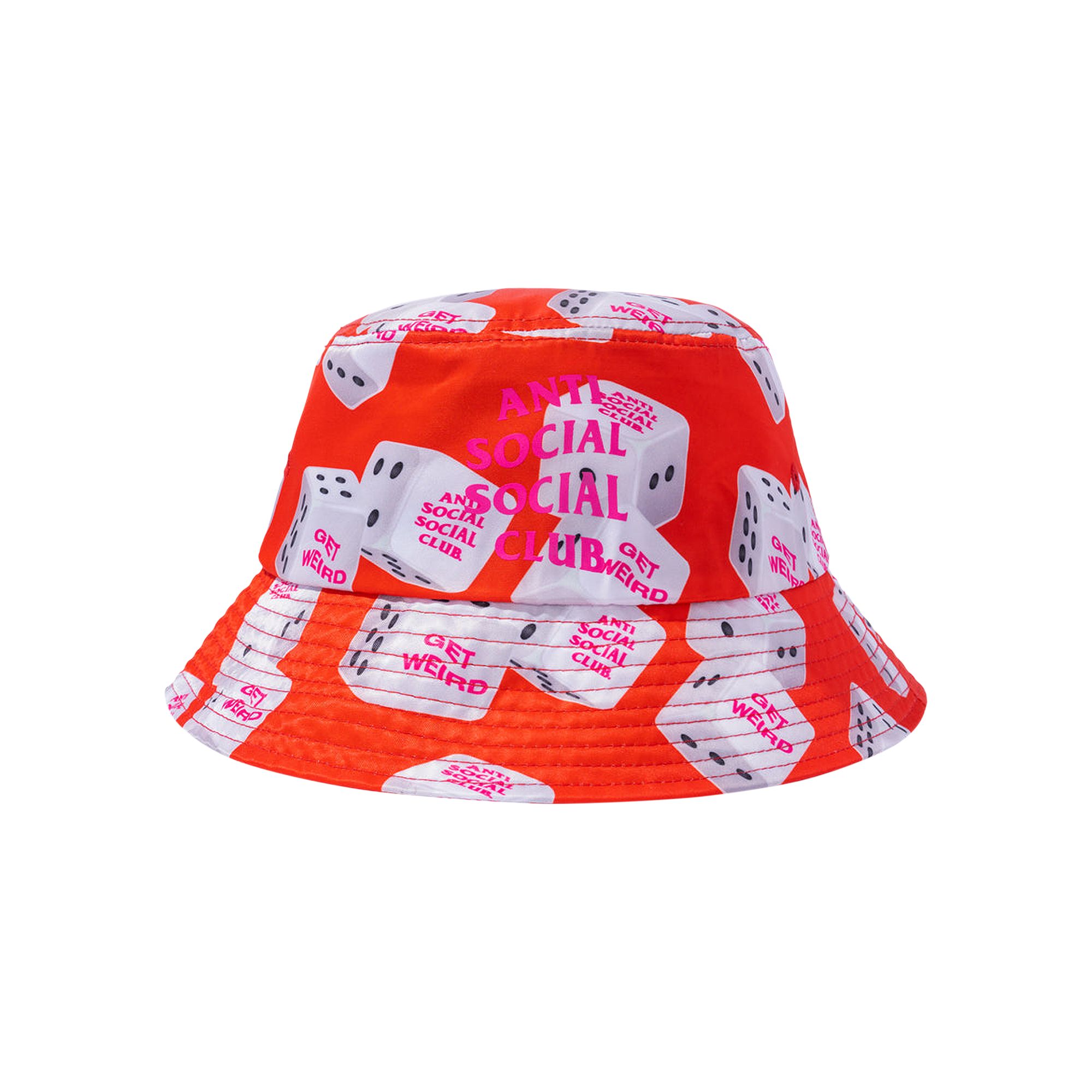 Pre-owned Anti Social Social Club 7 (4) 7 Bucket Cap 'red'