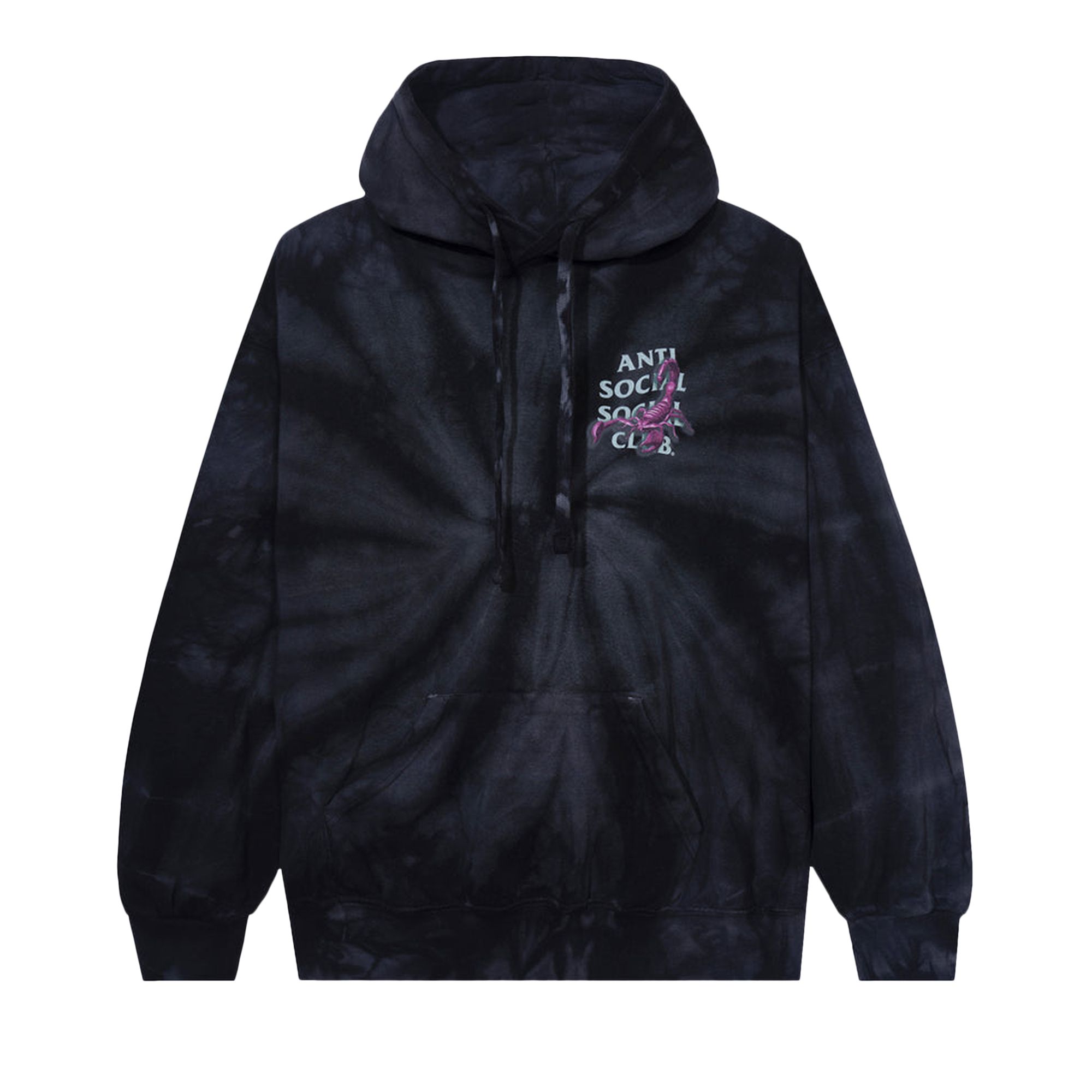 ANTI SOCIAL SOCIAL CLUB ANTI SOCIAL SOCIAL CLUB MOODSTING TIE DYE HOODIE 'BLACK'