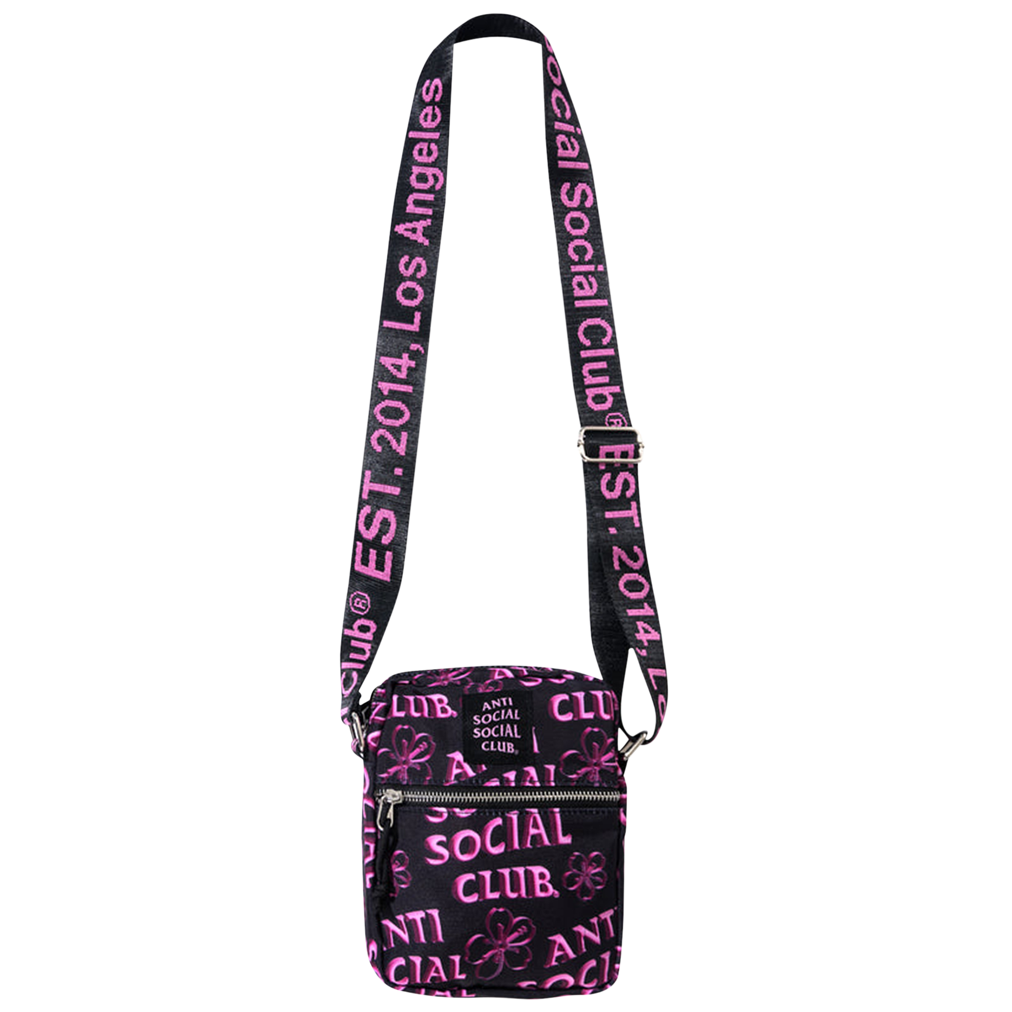 Pre-owned Anti Social Social Club Coral Crush Side Bag 'black'