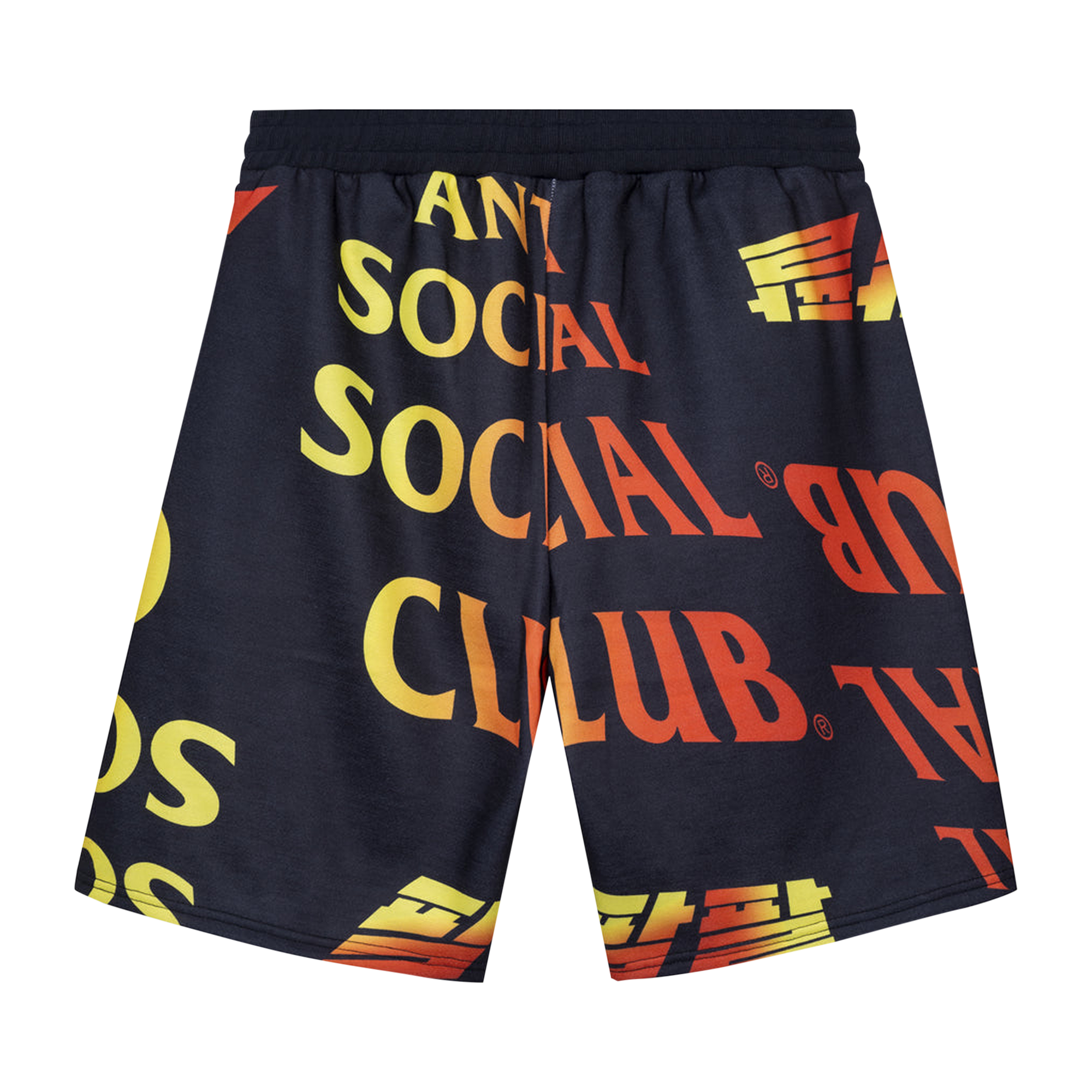Pre-owned Anti Social Social Club Whisped Terry Fleece Shorts 'black'