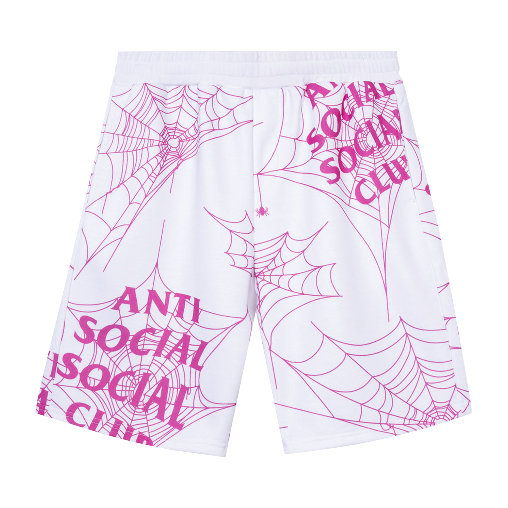 Pre-owned Anti Social Social Club Crawling In The Dark Terry Fleece Shorts 'white'