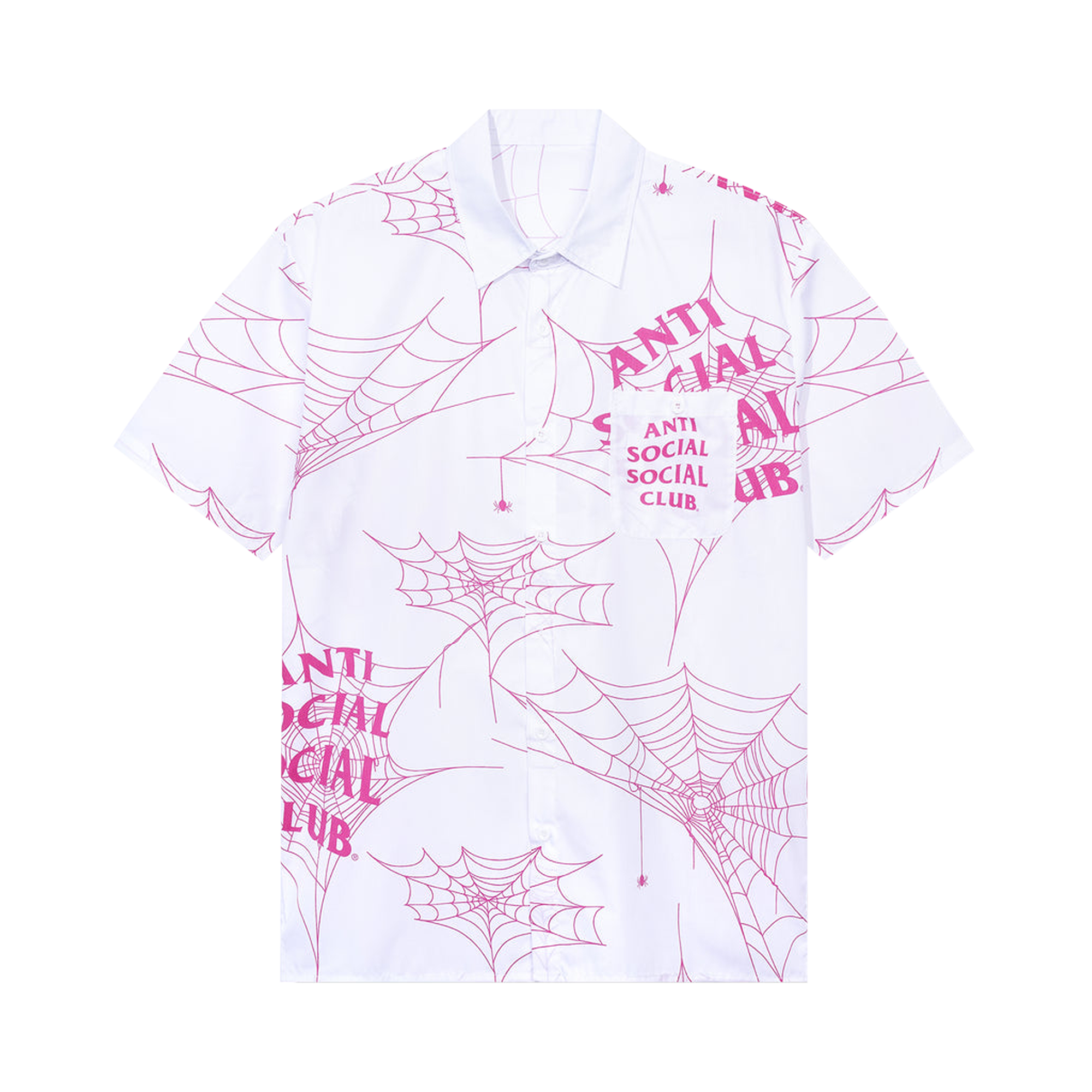 Pre-owned Anti Social Social Club Crawling In The Dark Button Up 'white'