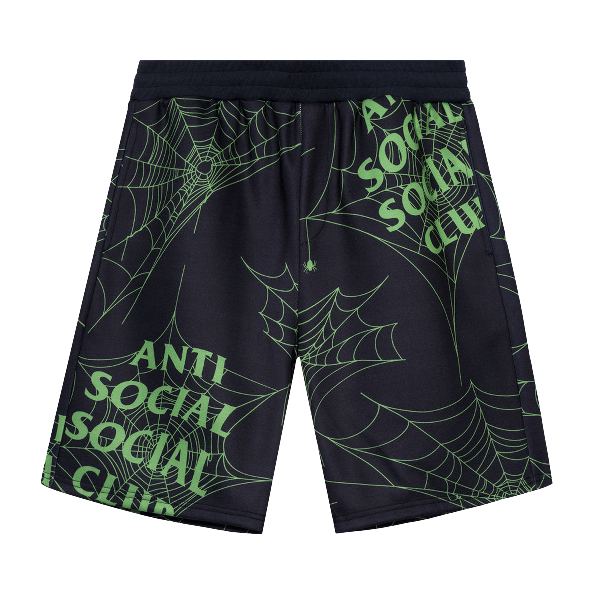 Pre-owned Anti Social Social Club Crawling In The Dark Terry Fleece Shorts 'black'