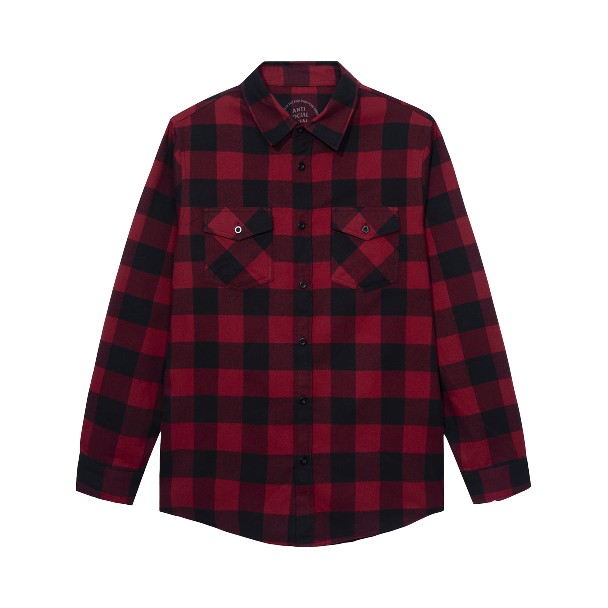 Pre-owned Anti Social Social Club Happiest Place On Earth Flannel 'red'