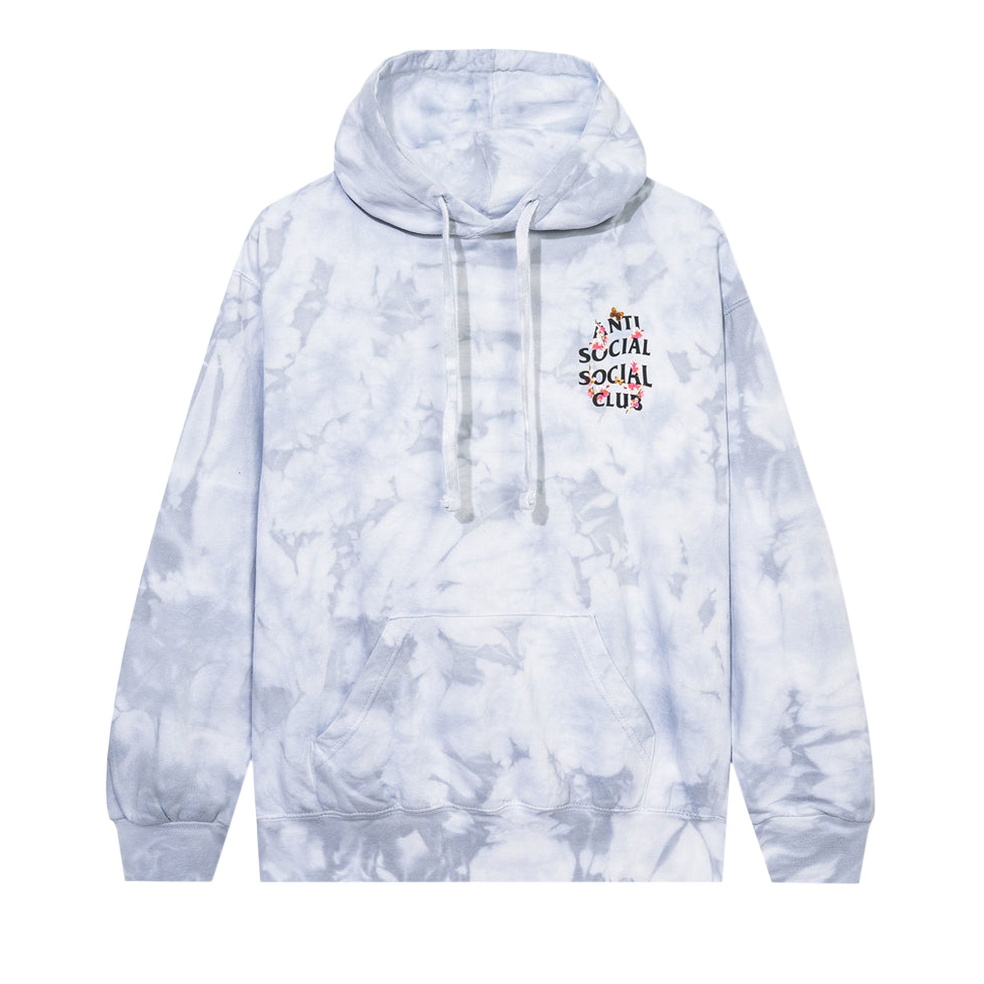 ANTI SOCIAL SOCIAL CLUB ANTI SOCIAL SOCIAL CLUB KKOCH NEVER DIES TIE DYE HOODIE 'GREY'
