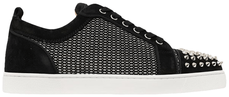 Christian Louboutin Louis Junior Spikes 'Black Silver'