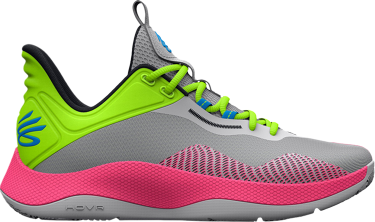 Curry HOVR Splash 'Halo Grey Lime Pink'