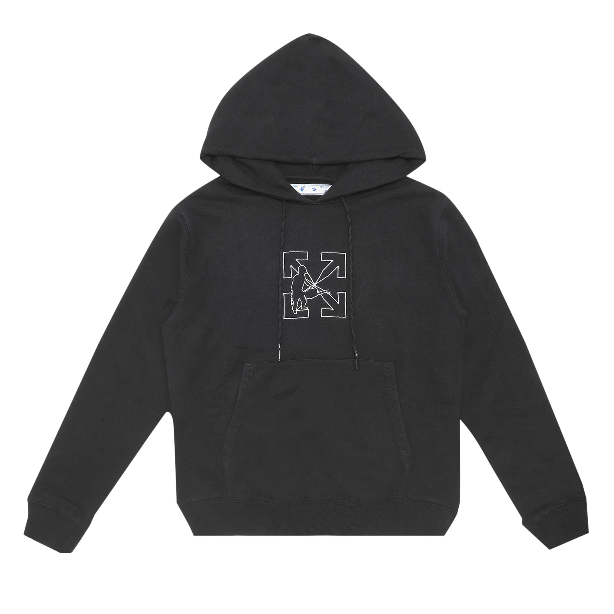 Off-White Workers Logo Slim Hoodie 'Black/White' | Men's Size S