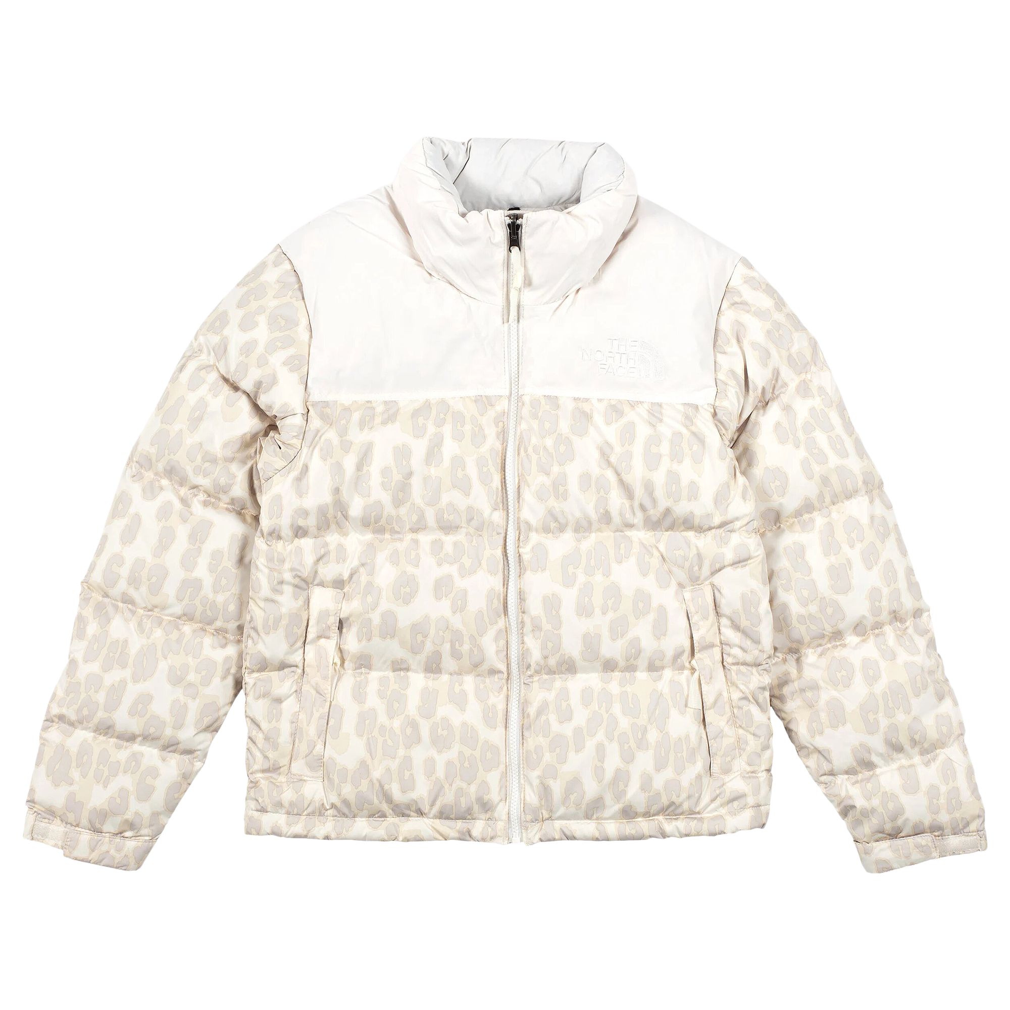 Pre-owned The North Face Print Nuptse Down Jacket 'sand/ivory' In Tan