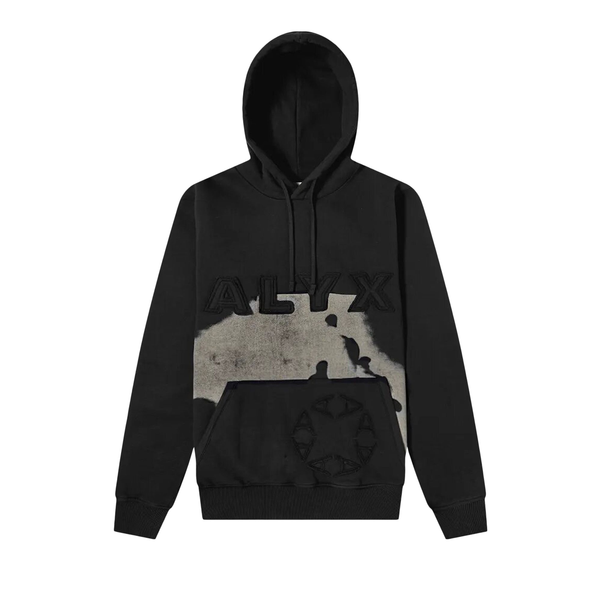 Pre-owned Alyx 1017  9sm Graphic Hoodie 'black' | Men's Size Xxl