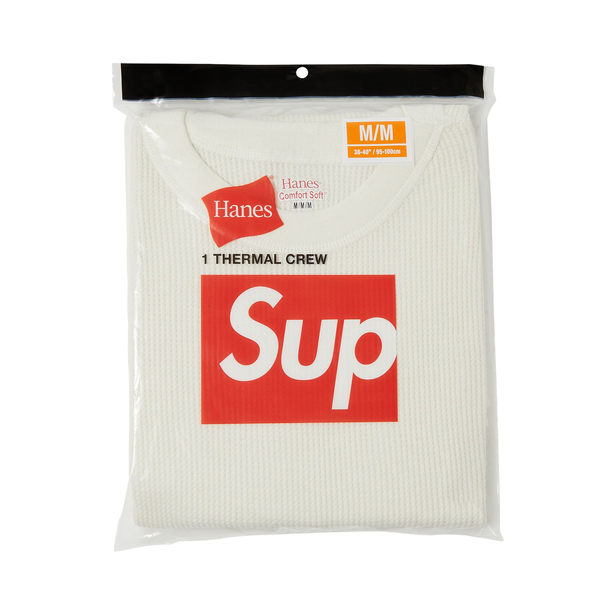 Supreme x Hanes Thermal Crew (1 Pack) 'Natural' | Cream | Men's Size L