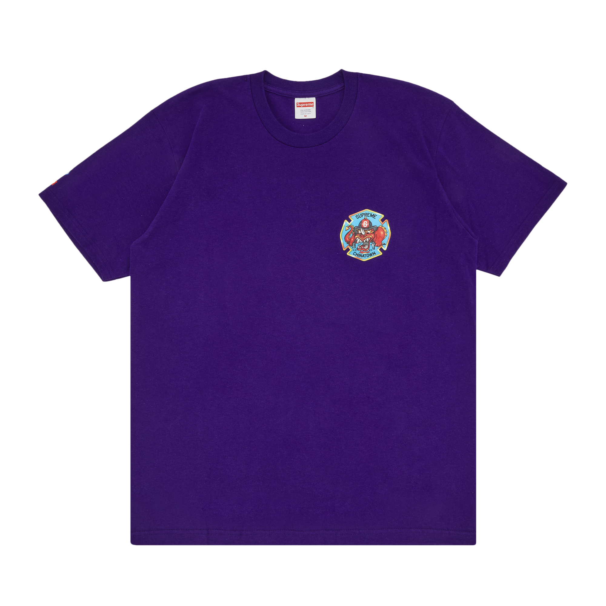 Pre-owned Supreme Fdny Engine 9 Tee 'purple'