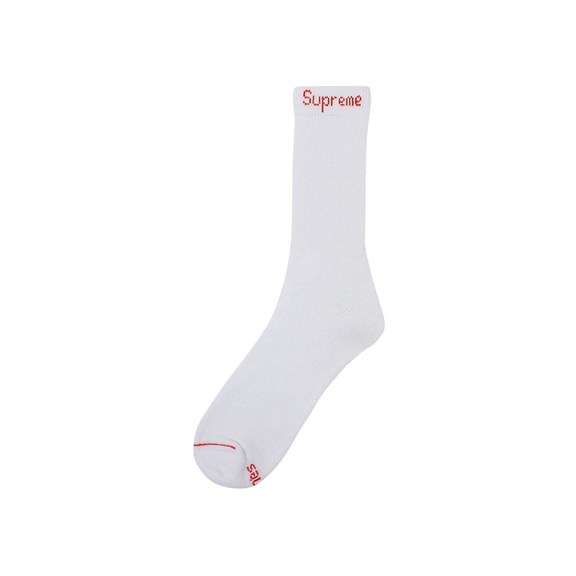 Supreme x Hanes Crew Socks (4 Pack) 'White' | Men's Size Onesize