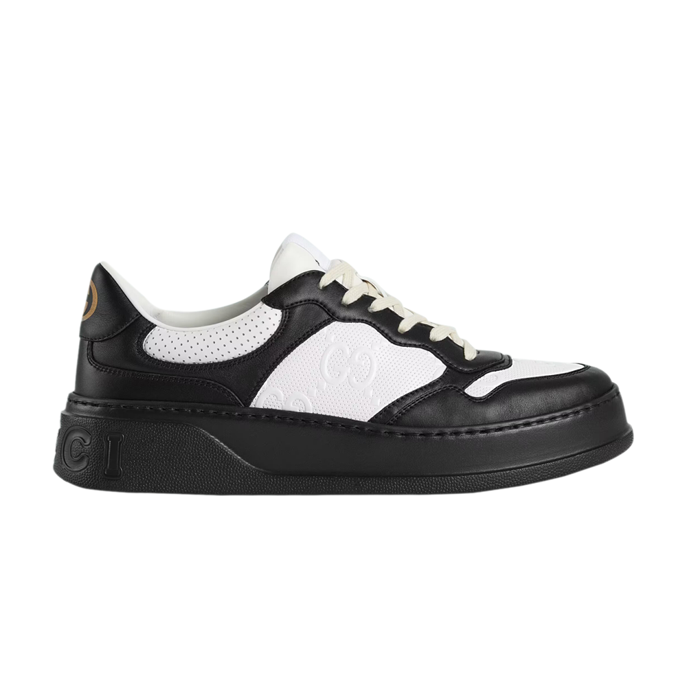 Pre-owned Gucci Gg Embossed Sneaker 'black White'