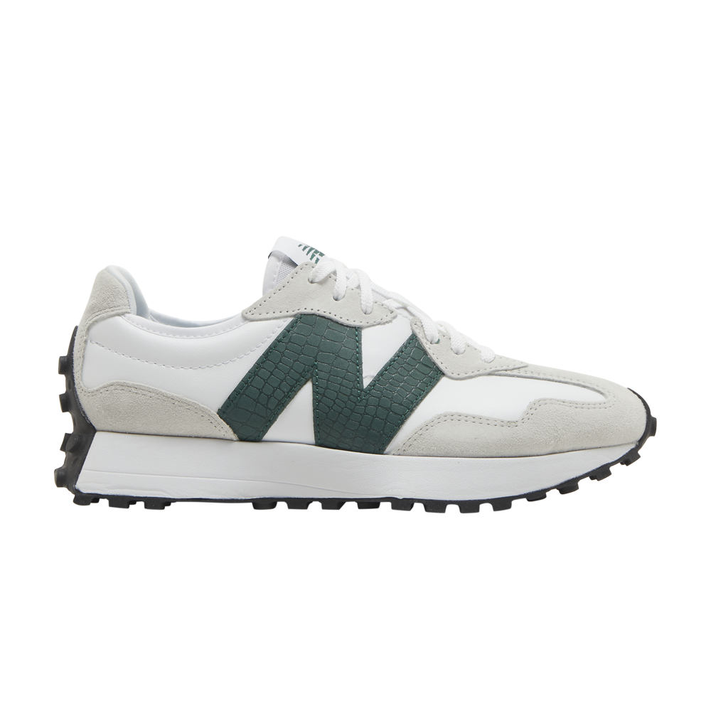 Pre-owned New Balance Wmns 327 'nightwatch Green Crocodile' In White
