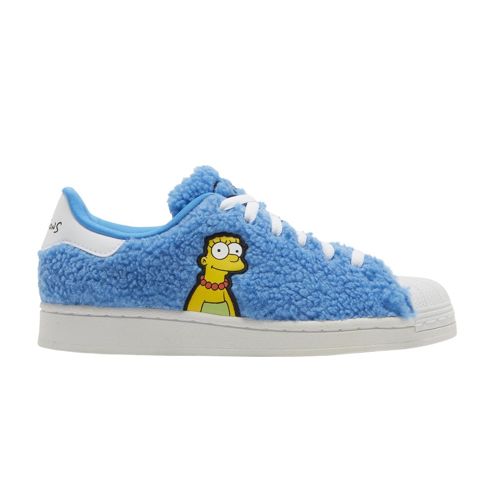 Pre-owned Adidas Originals Adidas The Simpsons X Superstar Big Kid 'marge Simpson' | Blue | Kid's Size 7