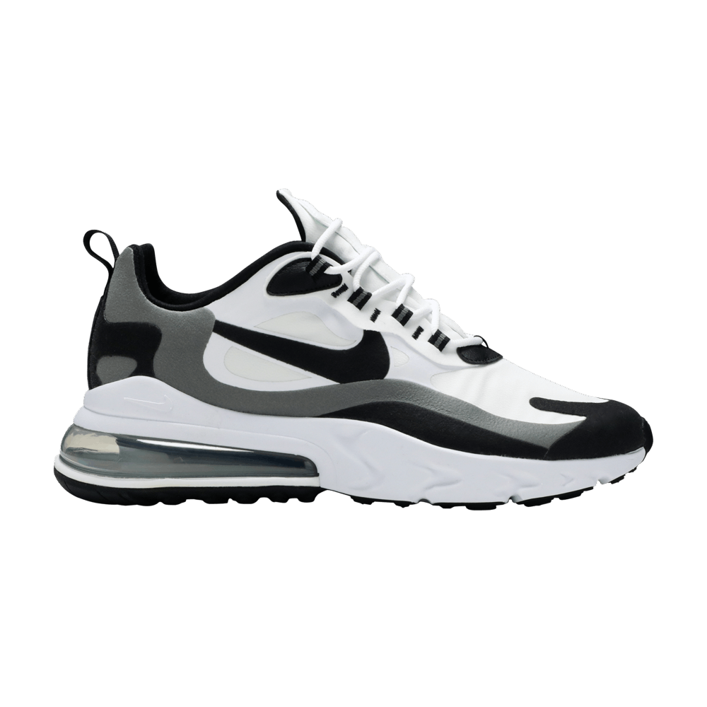 Nike black and white air max 270 react sneakers outlet