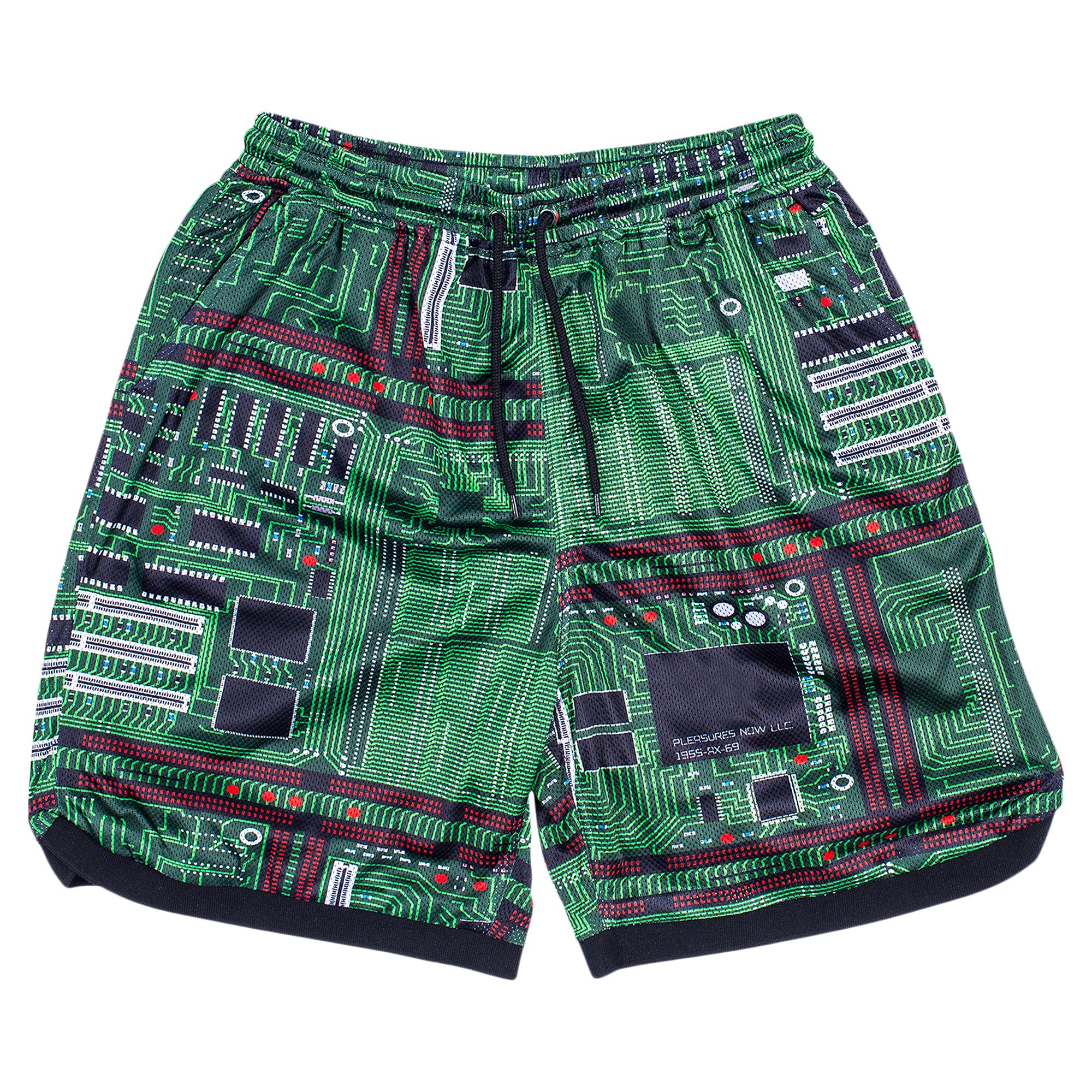 Pre-owned Pleasures Motherboard Basketball Shorts 'green' | Men's Size S