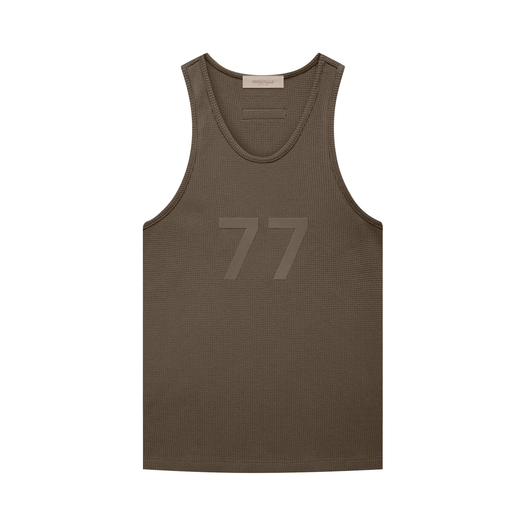 Pre-owned Essentials Fear Of God Tank Top 'wood' In Brown