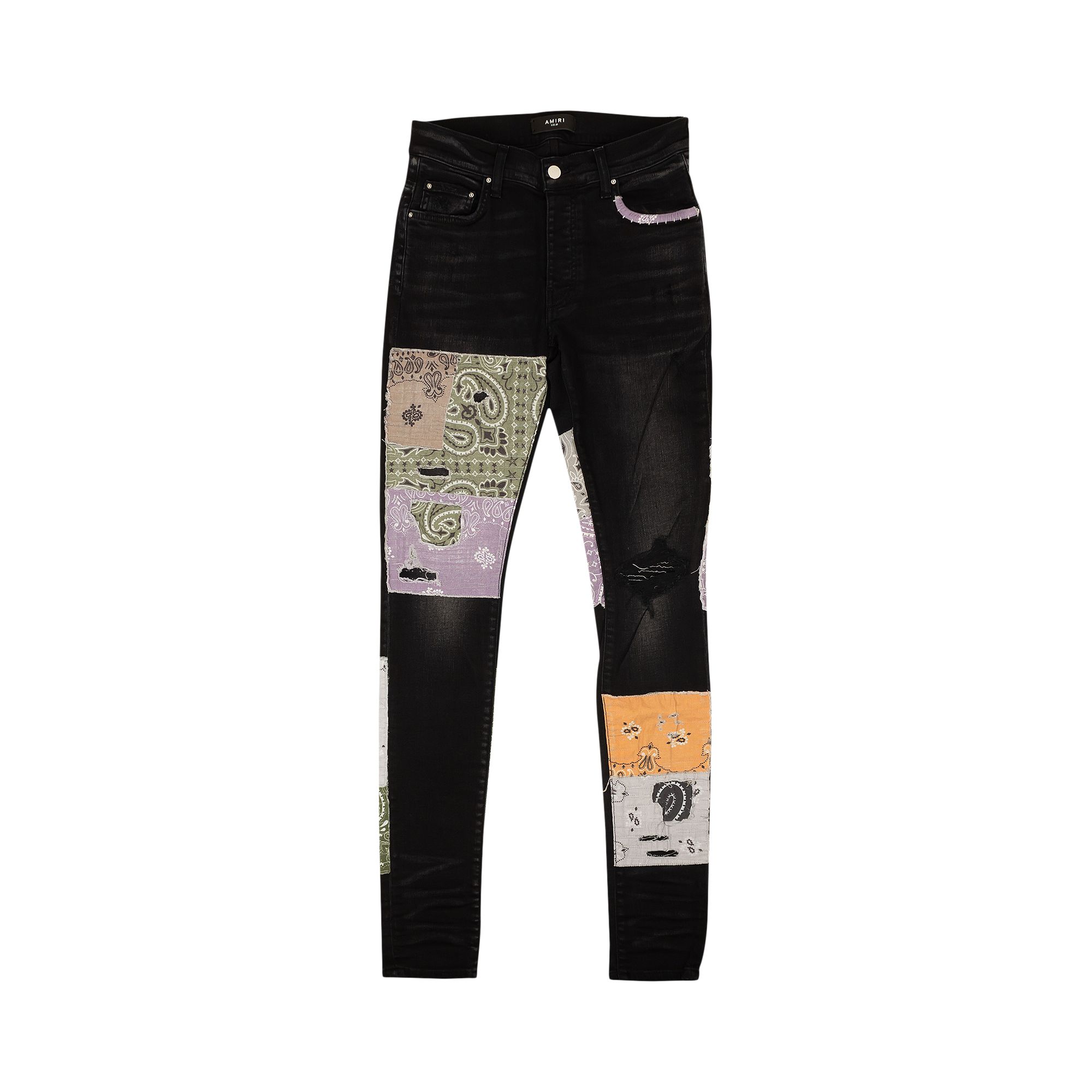 Pre-owned Amiri Bandana Art Patch Jeans 