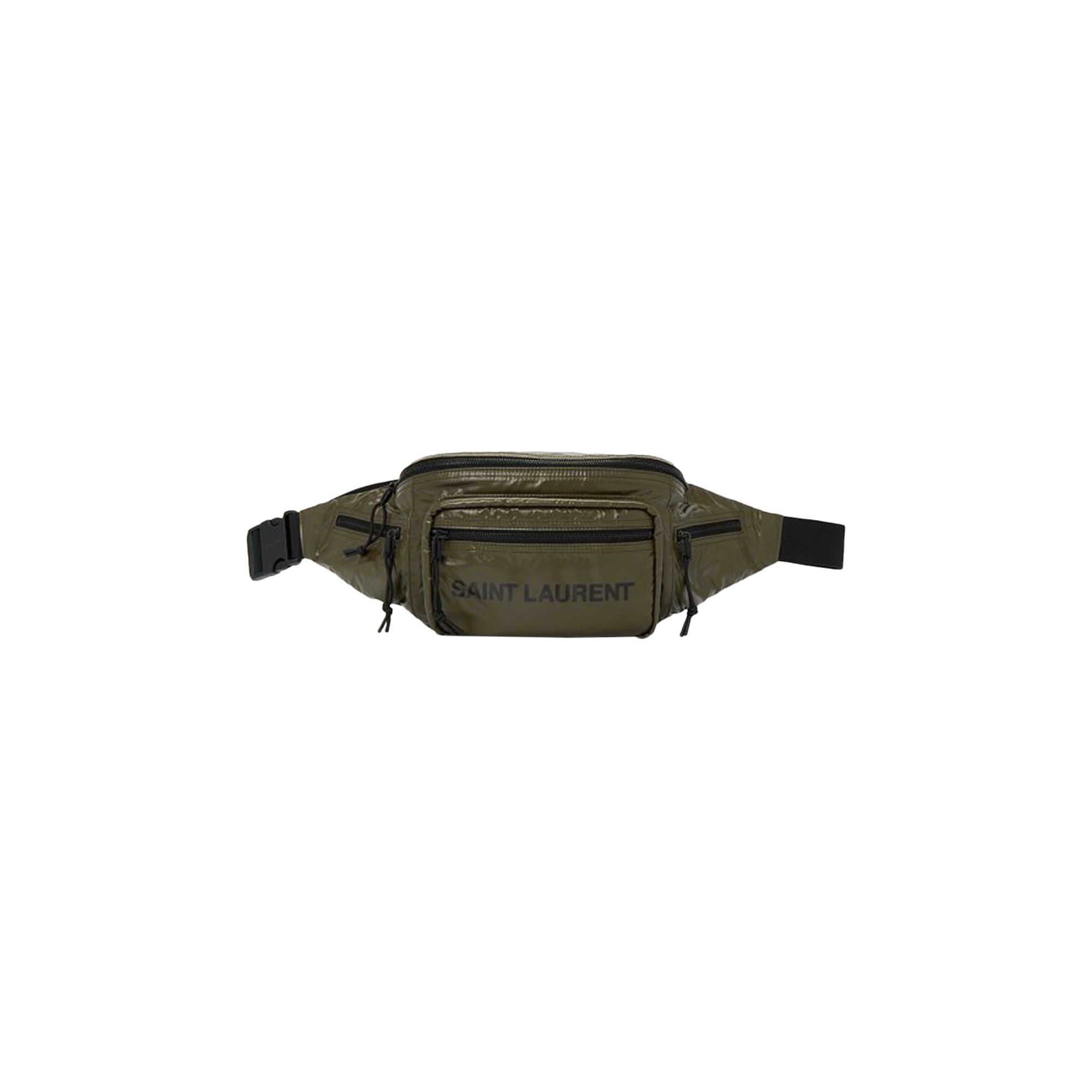 Pre-owned Saint Laurent Shiny Rip Stop Bodybag 'khaki'