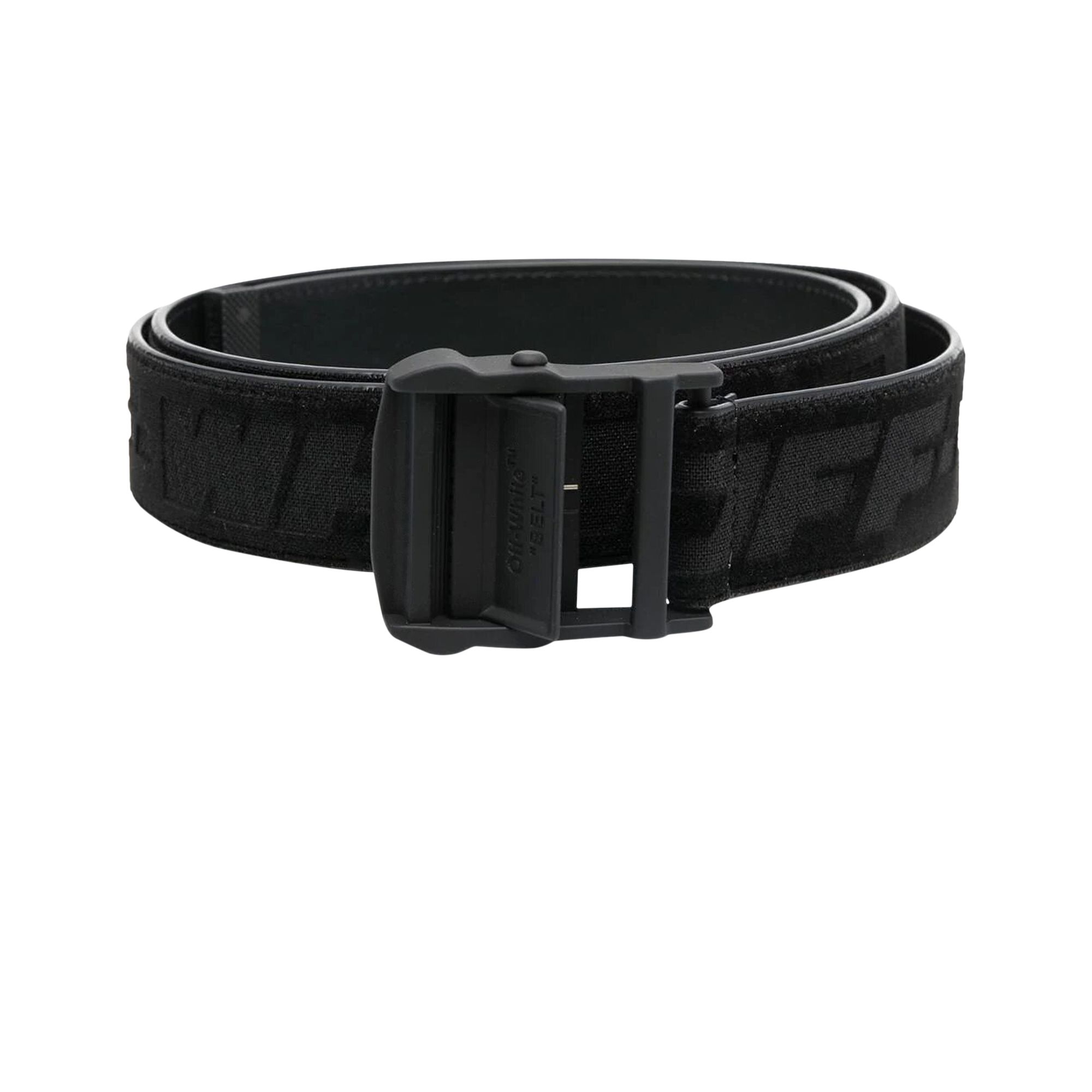 Pre-owned Off-white Logo Print Industrial Belt 'black' | Women's Size Onesize
