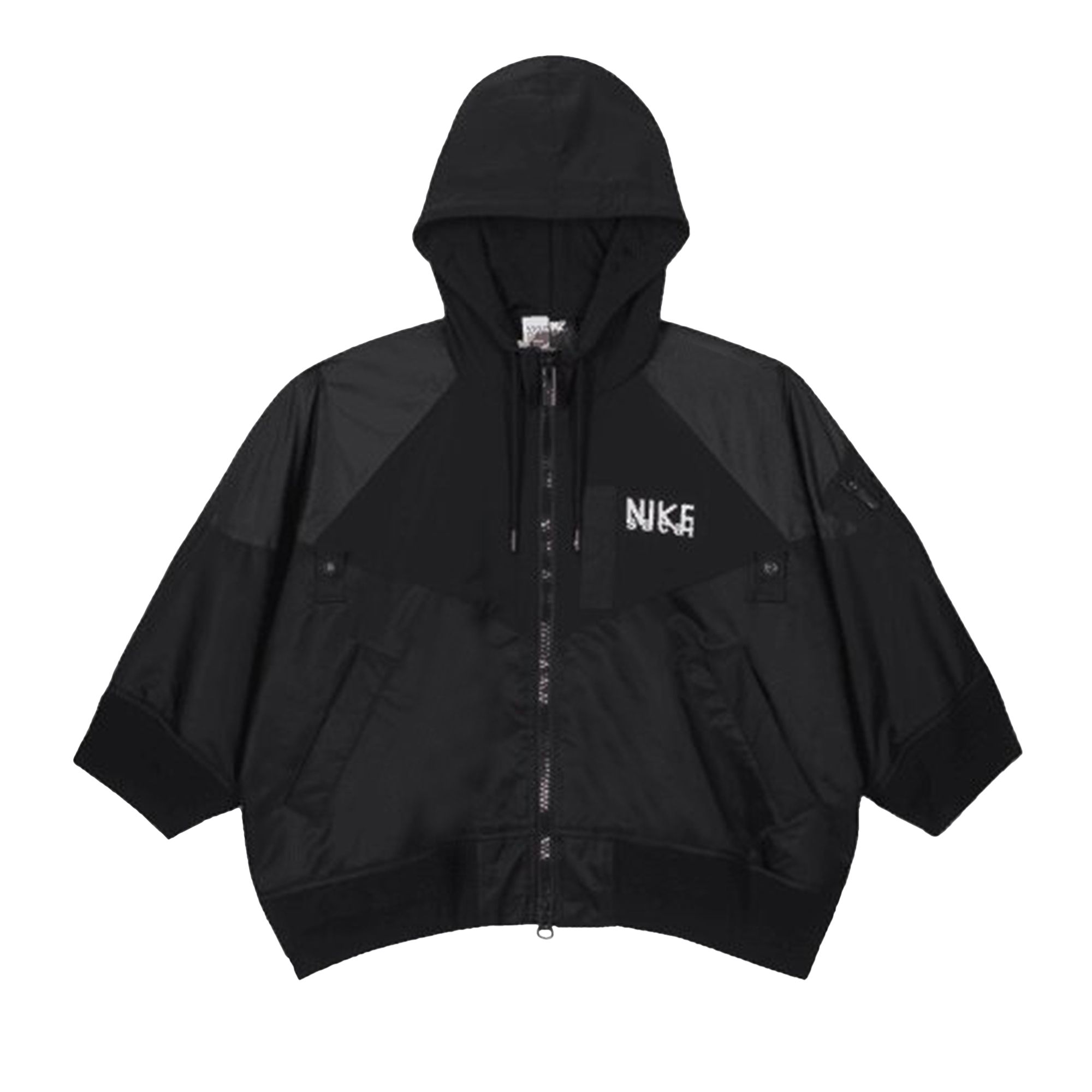 Pre-owned Nike X Sacai Full Zip Hooded Jacket 'black' | Women's Size M