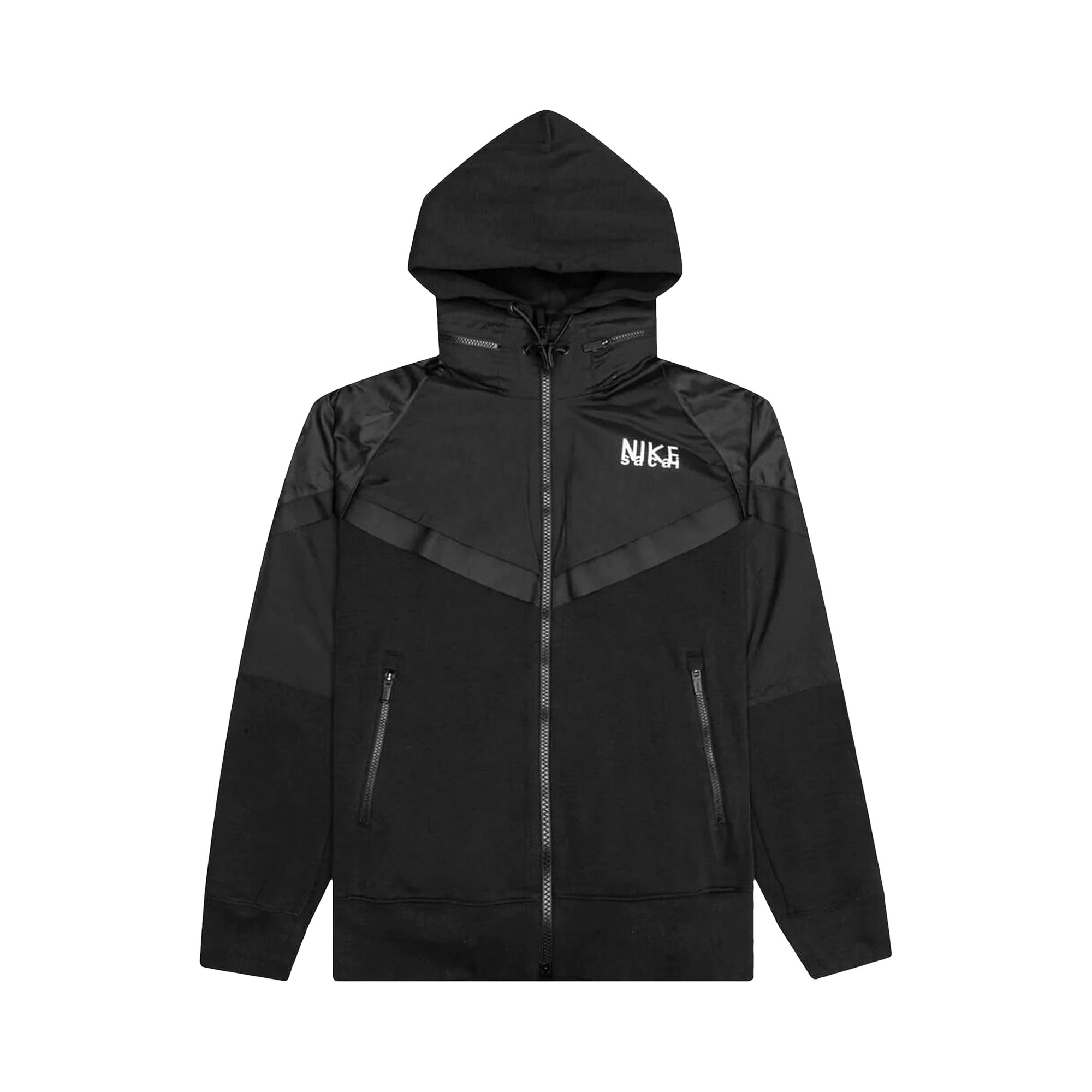 Nike x Sacai Full Zip Hoodie 'Black' | Men's Size M