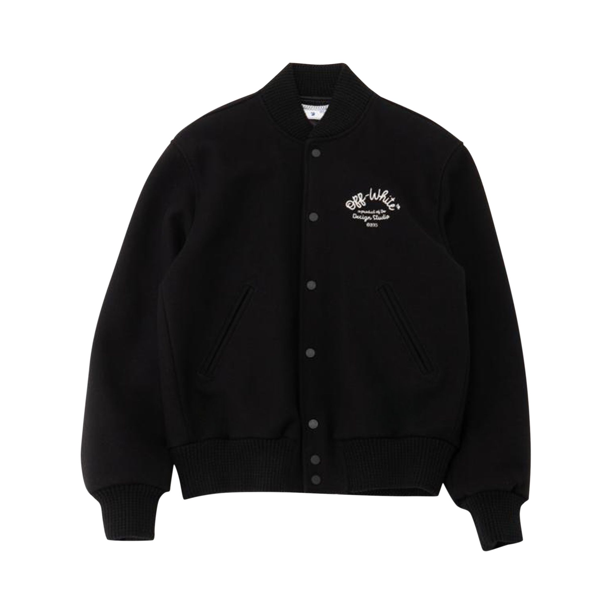 Off-White Arrows Varsity Jacket 'Black' | Men's Size M