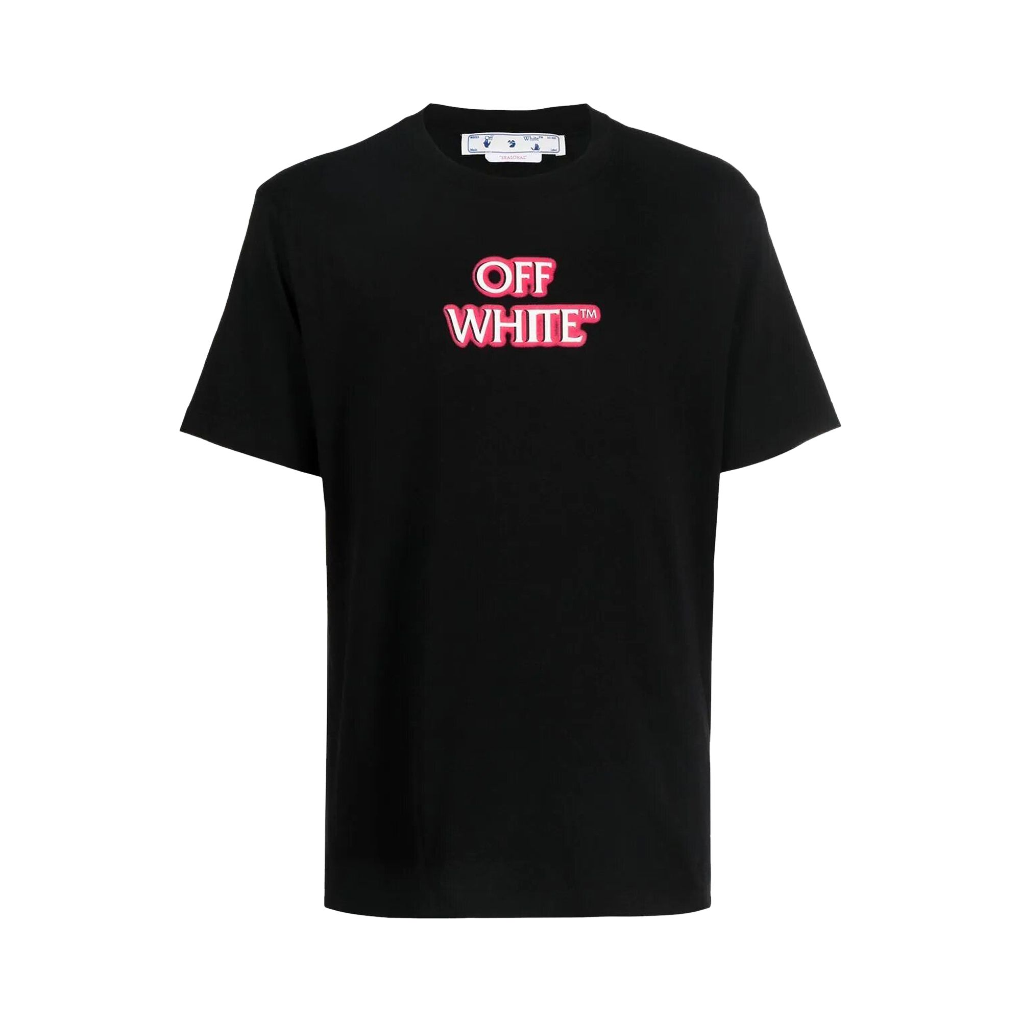 Pre-owned Off-white Emotion Neon Slim Short-sleeve Tee 'black/pink'