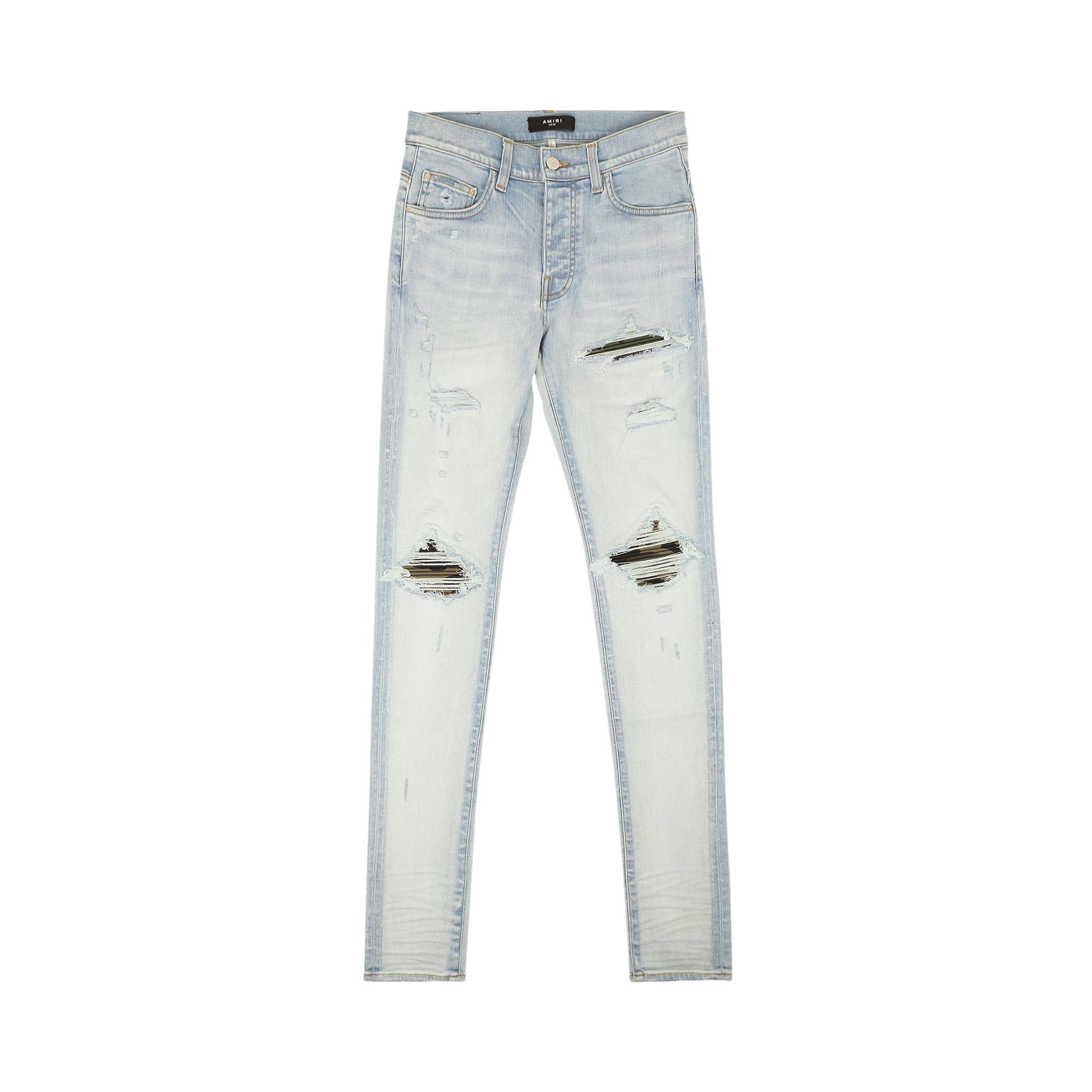 Pre-owned Amiri Mx1 Camo Jean 'blue Wash' | Men's Size 32