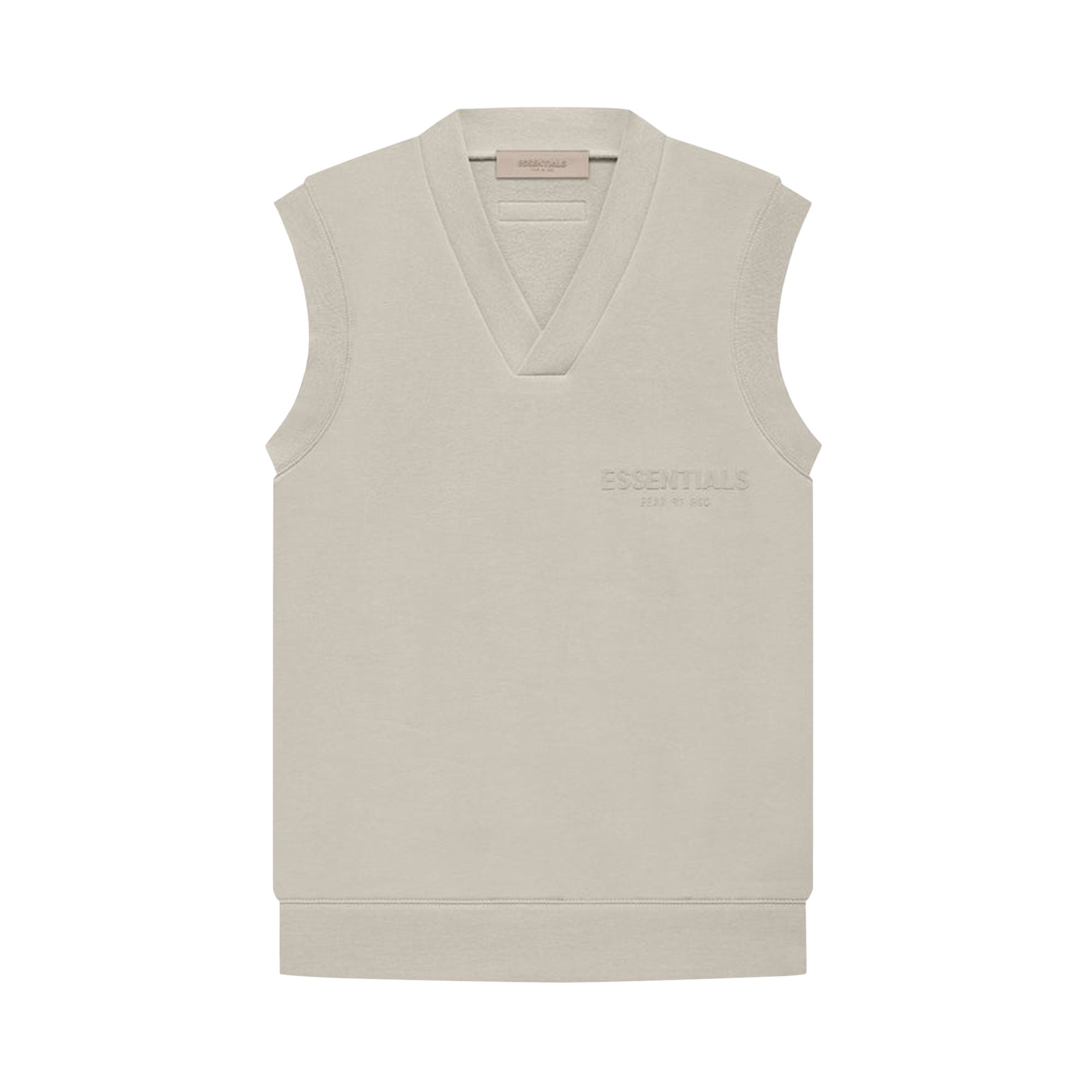 Pre-owned Essentials Fear Of God V Neck Vest 'smoke' In Grey