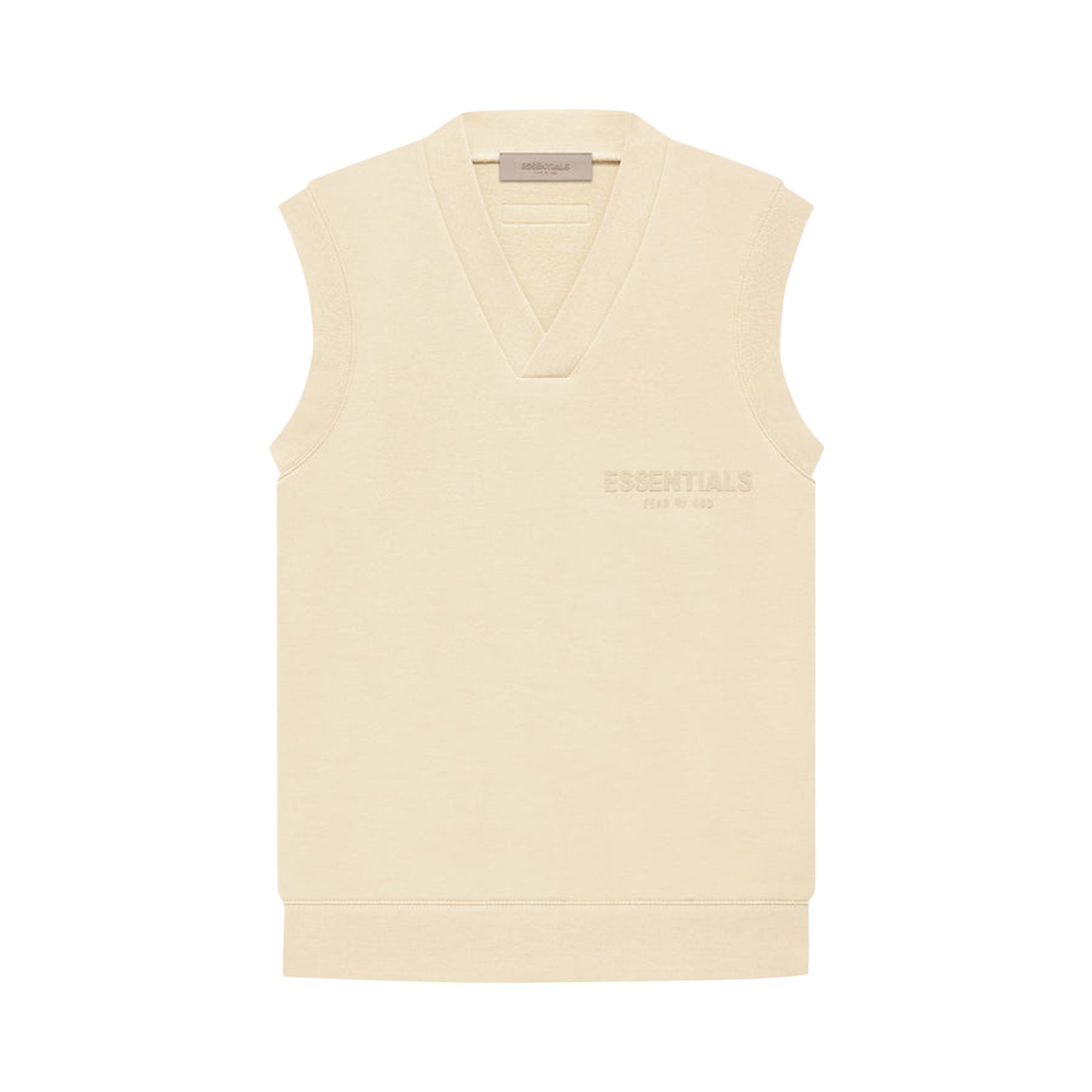 Pre-owned Essentials Fear Of God V Neck Vest 'egg Shell' In Cream