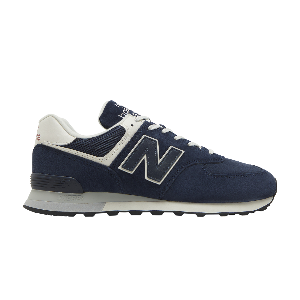Pre-owned New Balance 574 'navy White' In Blue