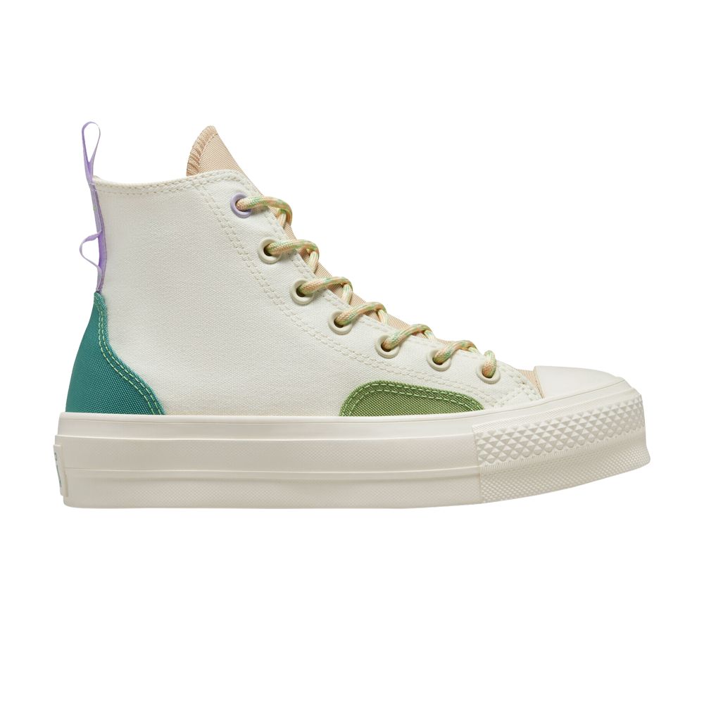 Converse Wmns Chuck Taylor All Star Lift Platform High 'Colorblock Overlay - Algae Coast' | Cream | Women's Size 6.5