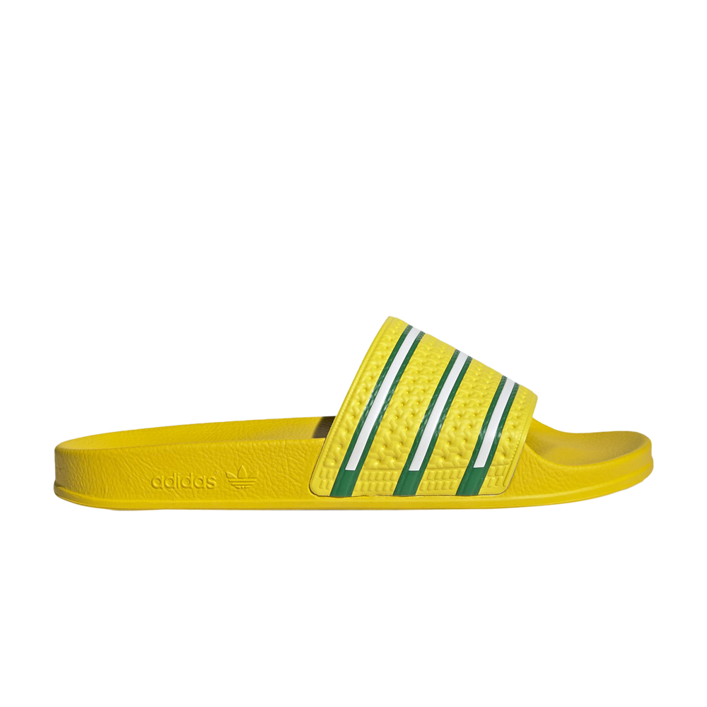 Pre-owned Adidas Originals Adilette Slide 'team Yellow Green'