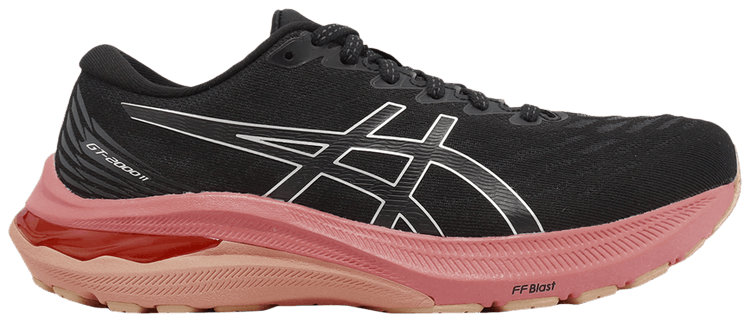 Asics Wmns GT 2000 11 2E Wide Black Salmon Pink