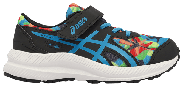 Asics Contend 8 PS Black Island Blue Camo