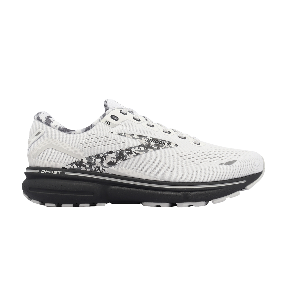 Pre-owned Brooks Wmns Ghost 15 'white Ebony'