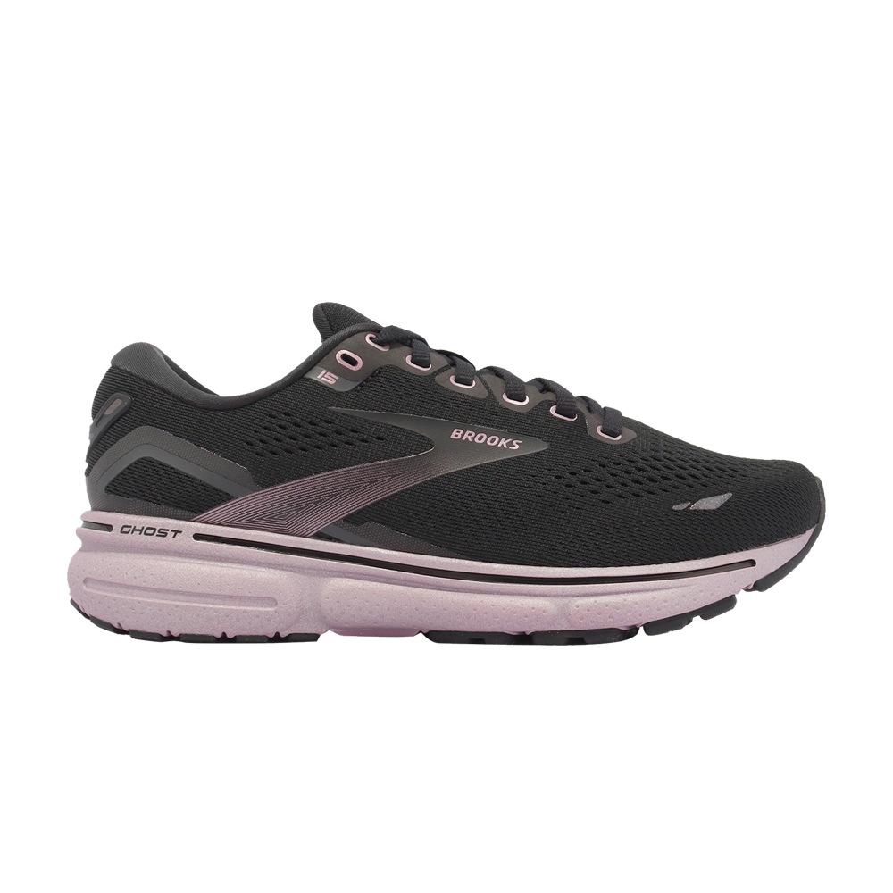 Pre-owned Brooks Wmns Ghost 15 D Wide 'black Rose Gold'