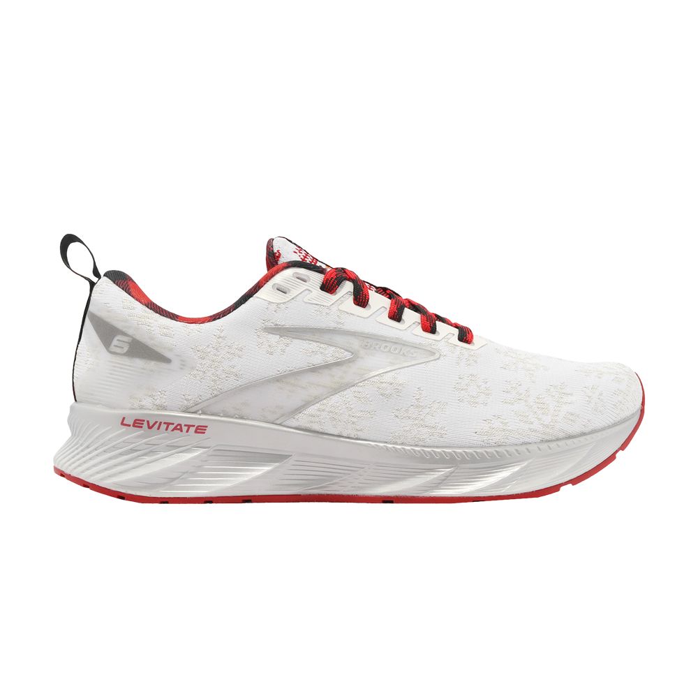 Pre-owned Brooks Wmns Levitate 6 'white Red Silver'