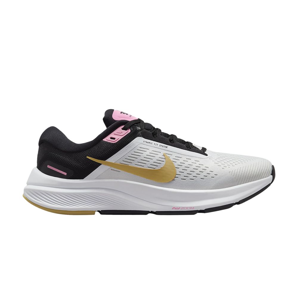 Pre-owned Nike Wmns Air Zoom Structure 24 'white Black Wheat Gold'