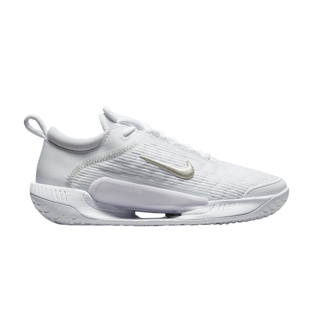 Pre-owned Nike Wmns Court Zoom Nxt 'white Metallic Silver'
