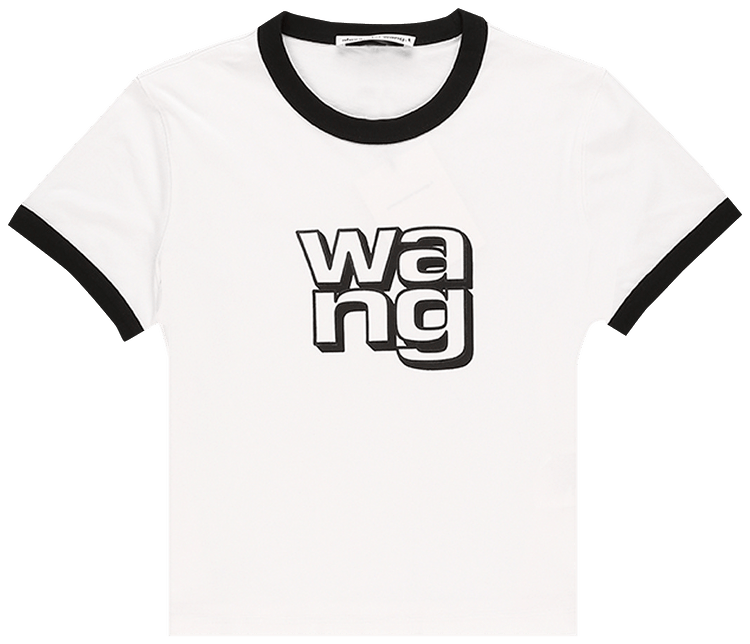 Alexander Wang Women's Logo Print T-Shirt in Grey