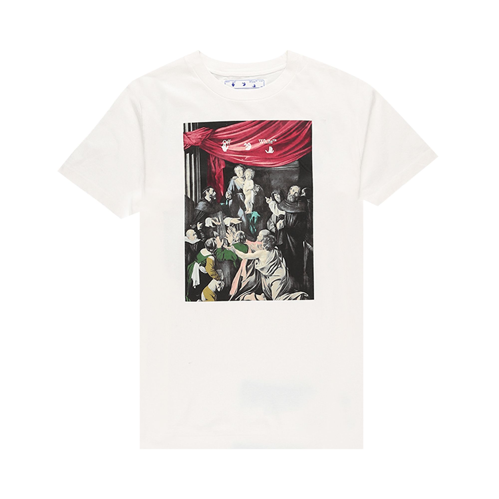 Off-White Caravaggio Paint Slim Tee 'White/Black' | Men's Size XS