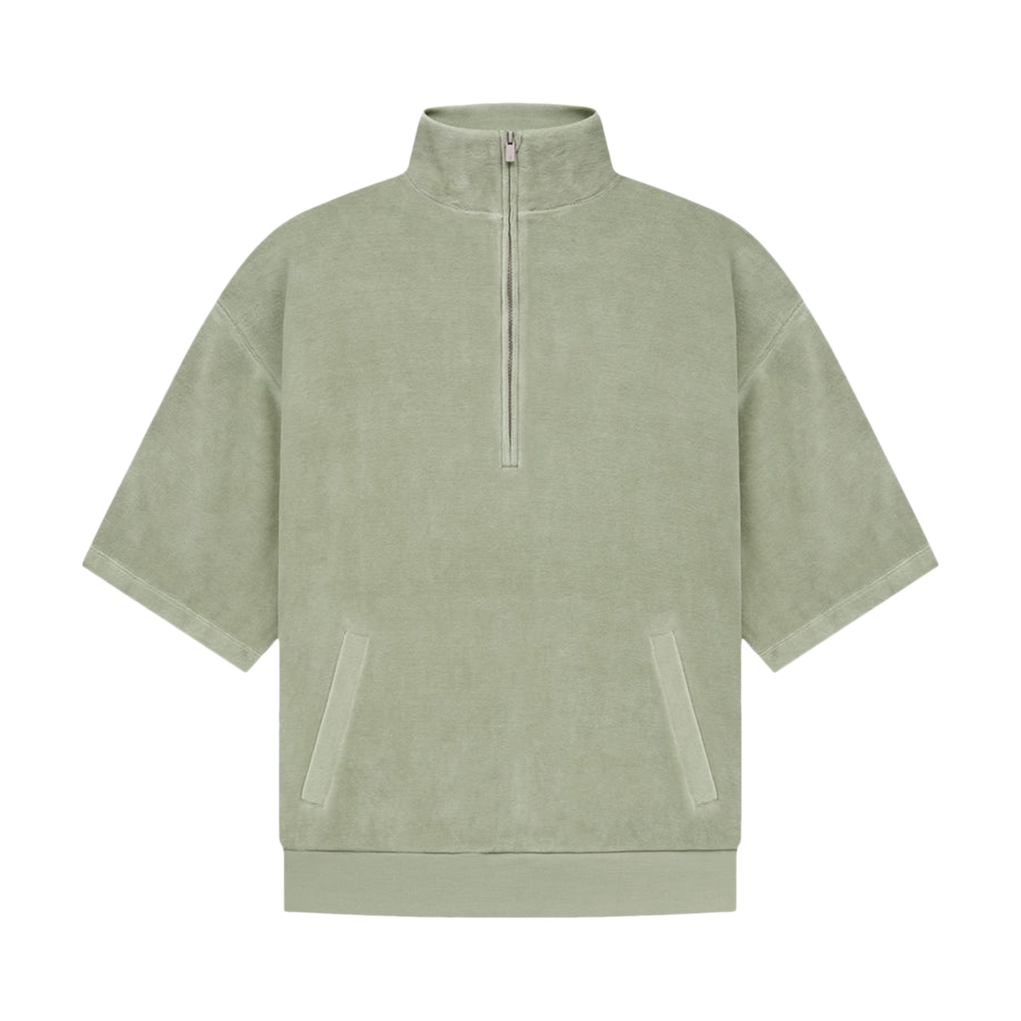 Pre-owned Essentials Fear Of God Velour Mockneck 'seafoam' In Green