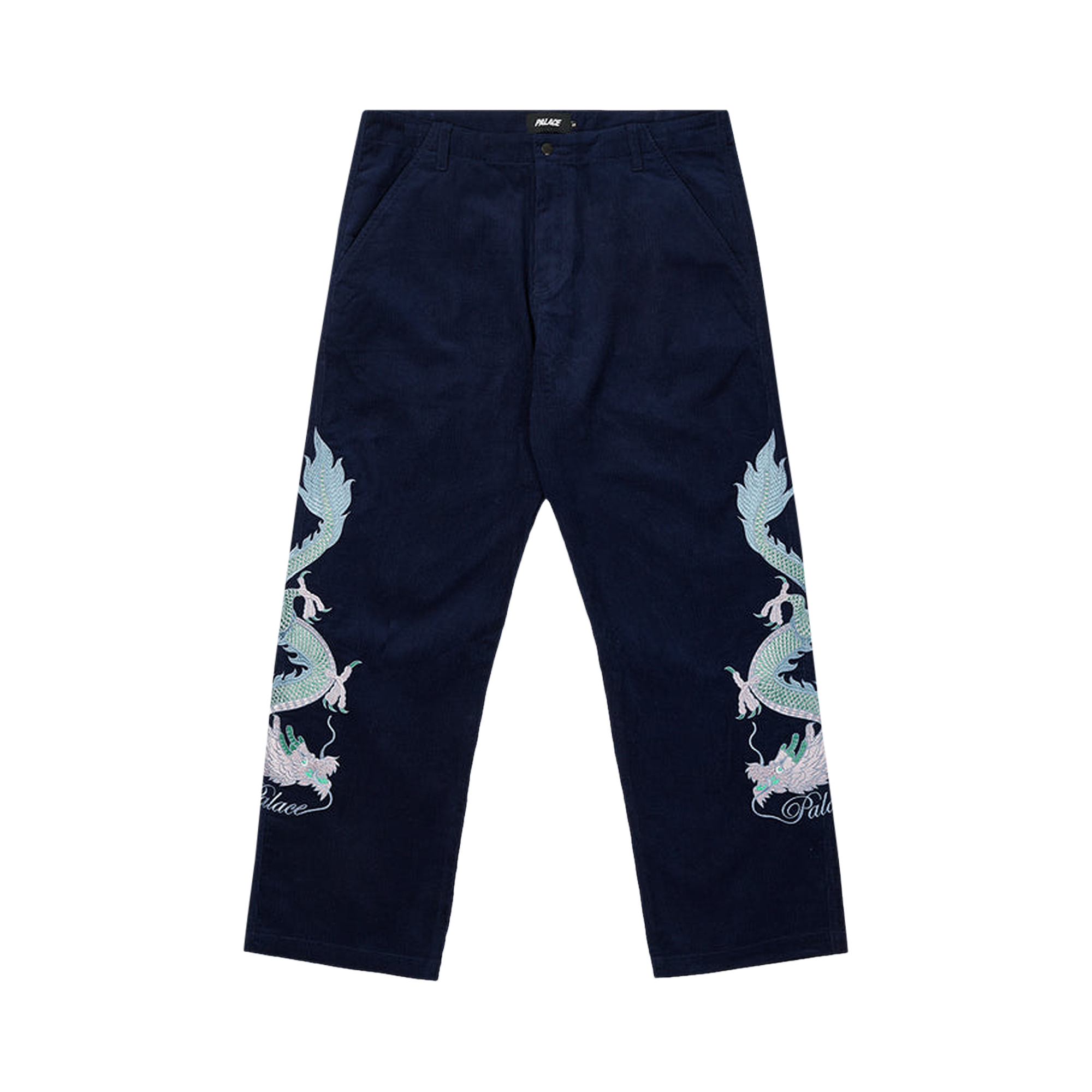 Pre-owned Palace Double Dragon Tour Plain Pant 'navy' In Blue