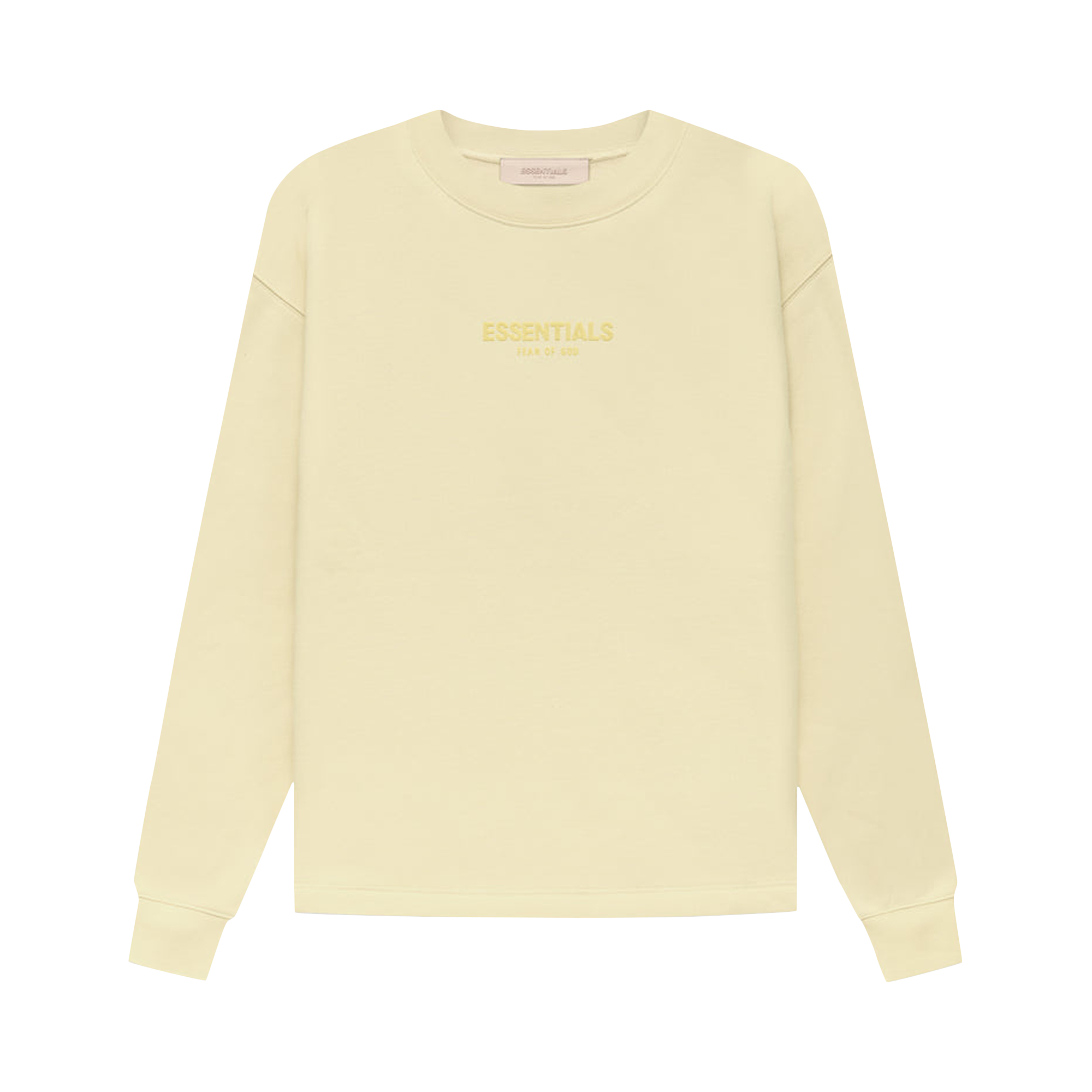 Pre-owned Essentials Fear Of God  Relaxed Crewneck 'canary' In Cream