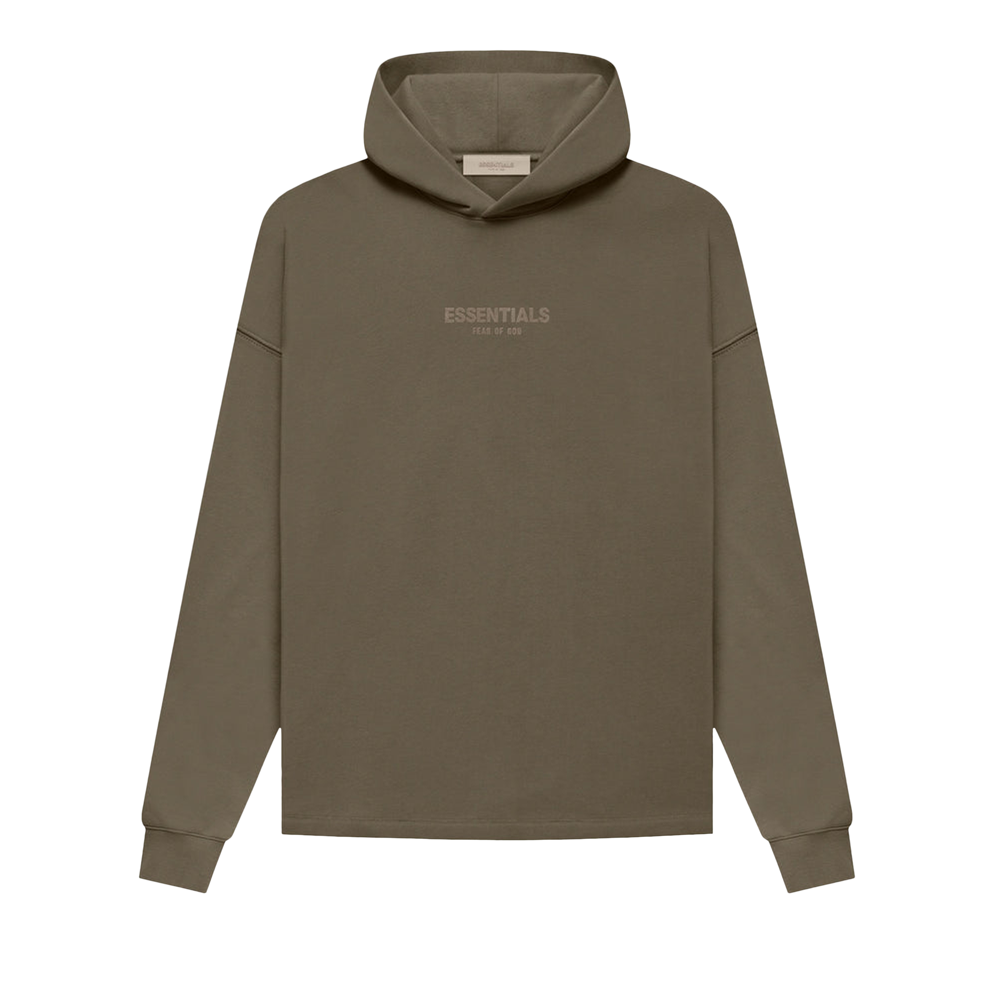 Pre-owned Essentials Fear Of God  Relaxed Hoodie 'wood' In Brown