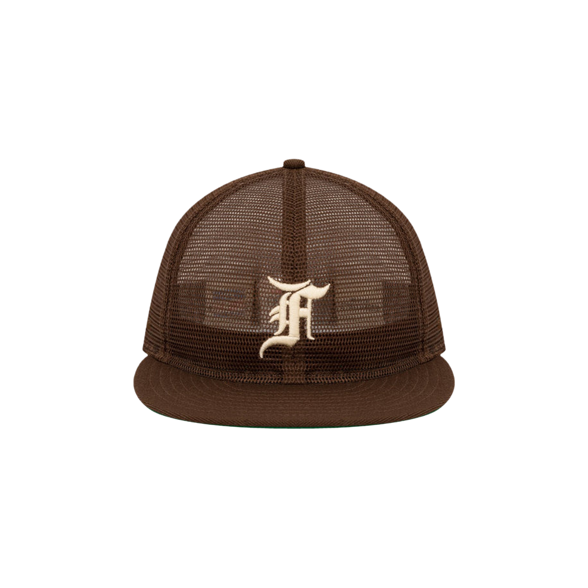 Pre-owned Essentials Fear Of God  59fifty F Mesh Hat 'walnut' In Brown
